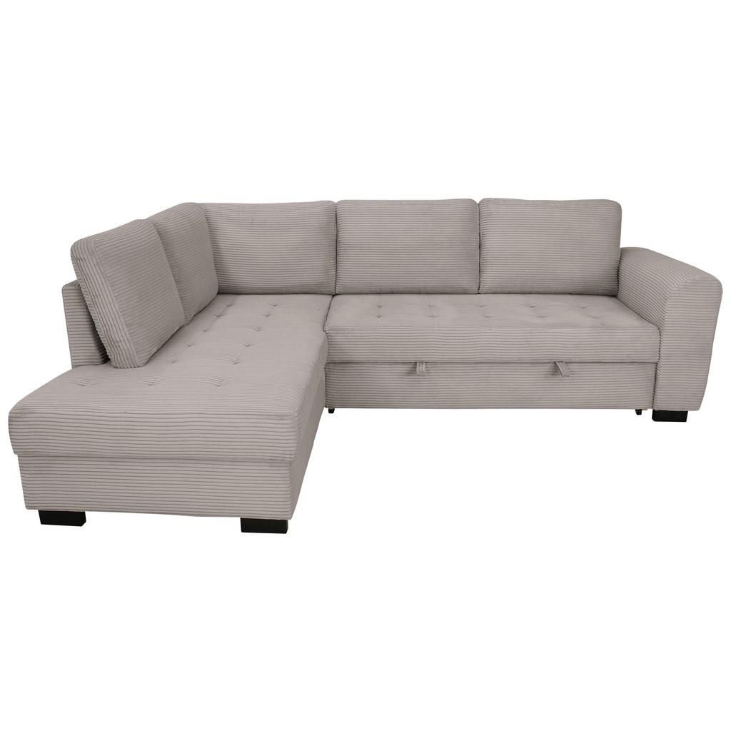 Ecksofa John Graubraun S: 178x239 cm