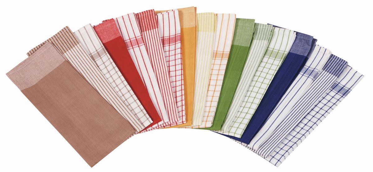 Geschirrtücher Frankfurt Baumwolle 8er-Set Bunt - Multicolor, KONVENTIONELL, Textil (50/70cm) - Ondega