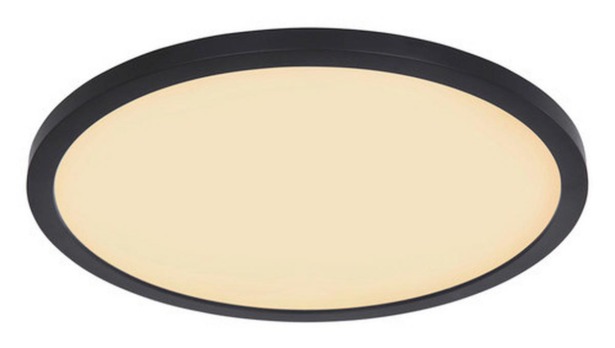 LED-Deckenleuchte Sapana Ø 42 cm mit Memory-Funktion - Opal/Schwarz, Basics, Kunststoff (42/2,5cm) - Globo