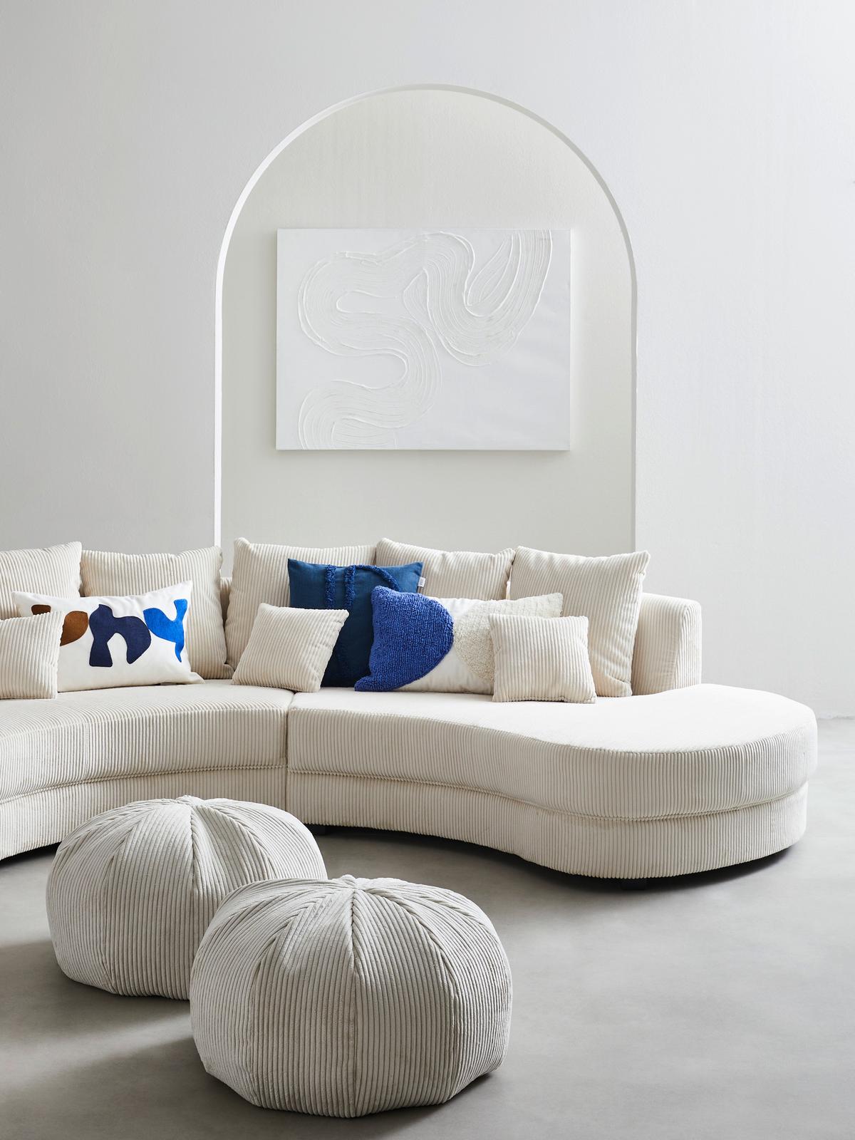 Wohnlandschaft Limoncello Beige S: 300/160 Cm - Beige/Schwarz, Design, Textil (300/160cm) - Livetastic