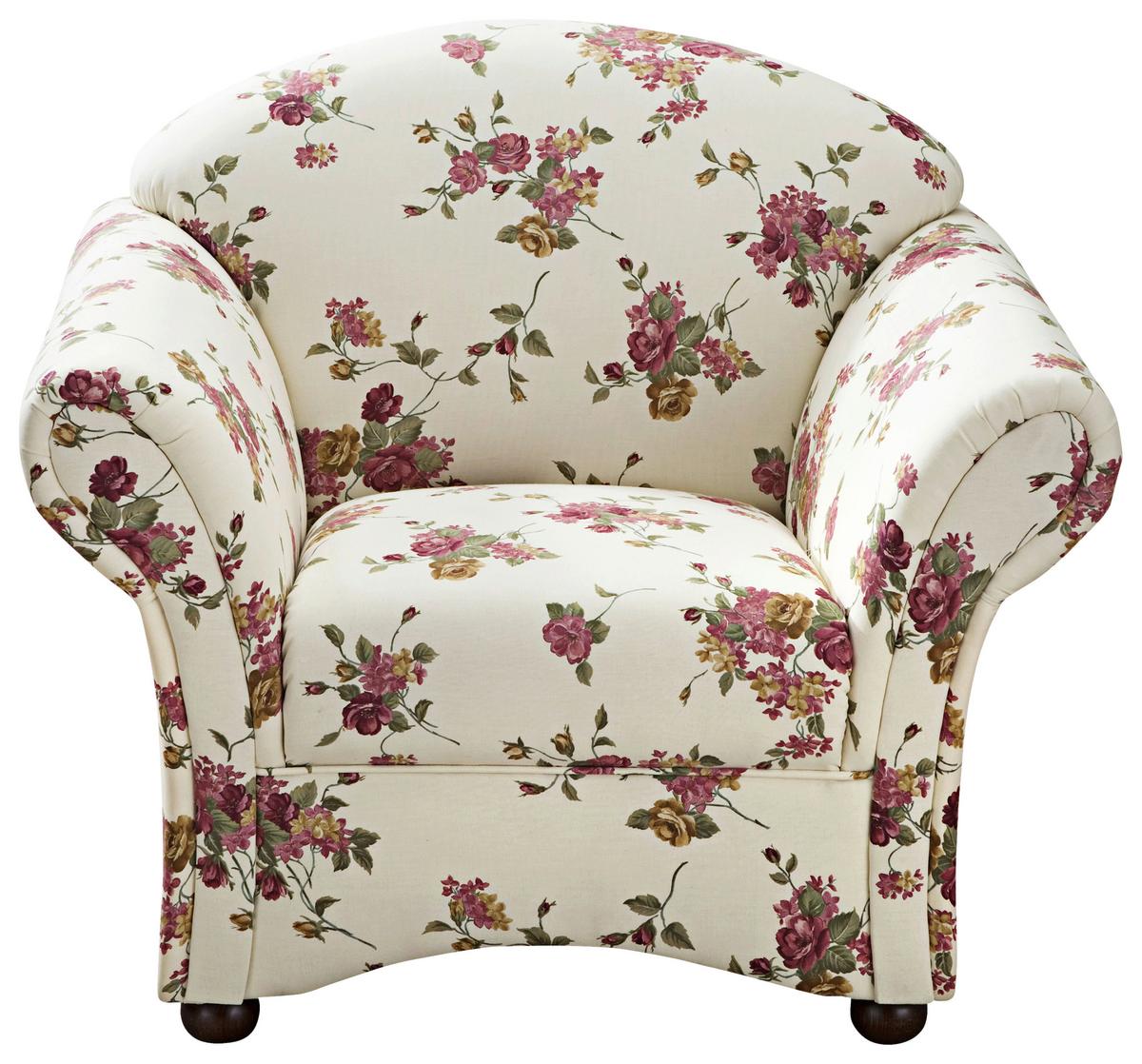 Polstersessel Mit Armlehnen Corona Rot/beige - Beige/Rot, Design, Textil (96/85/81cm) - Max Winzer