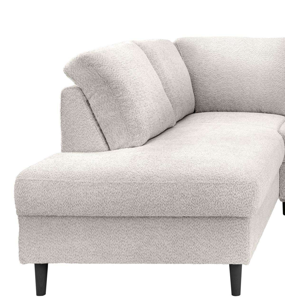 Eckschlafsofa Passione, Weiß S: 200x242 Cm - Schwarz/Weiß, MODERN, Textil (200/242cm) - Livetastic