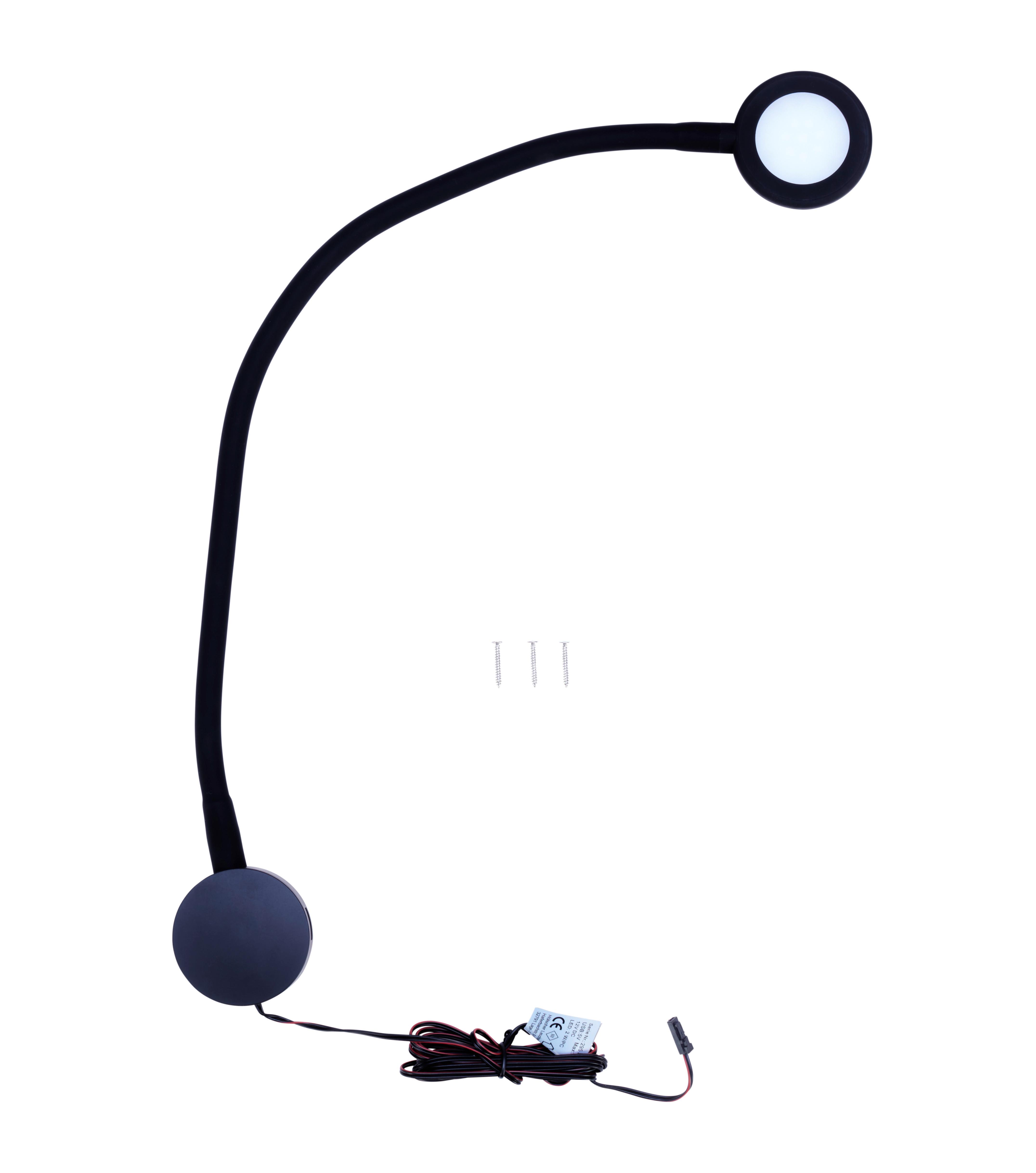 LESELEUCHTE LEA - Schwarz, Kunststoff (47cm)