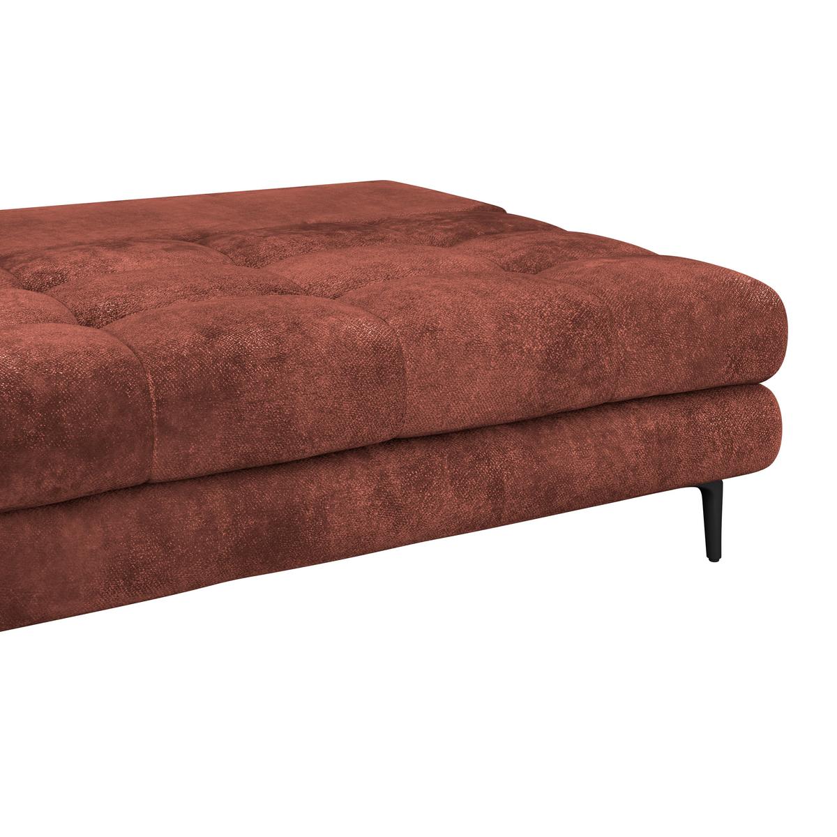 Schlafsofa Perla Rot B: 203 Cm - Bordeaux/Schwarz, KONVENTIONELL, Textil (203/94/96cm)