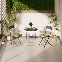 Balkonszett Paris 3 Részes - szürke, Modern, fém - Beldano