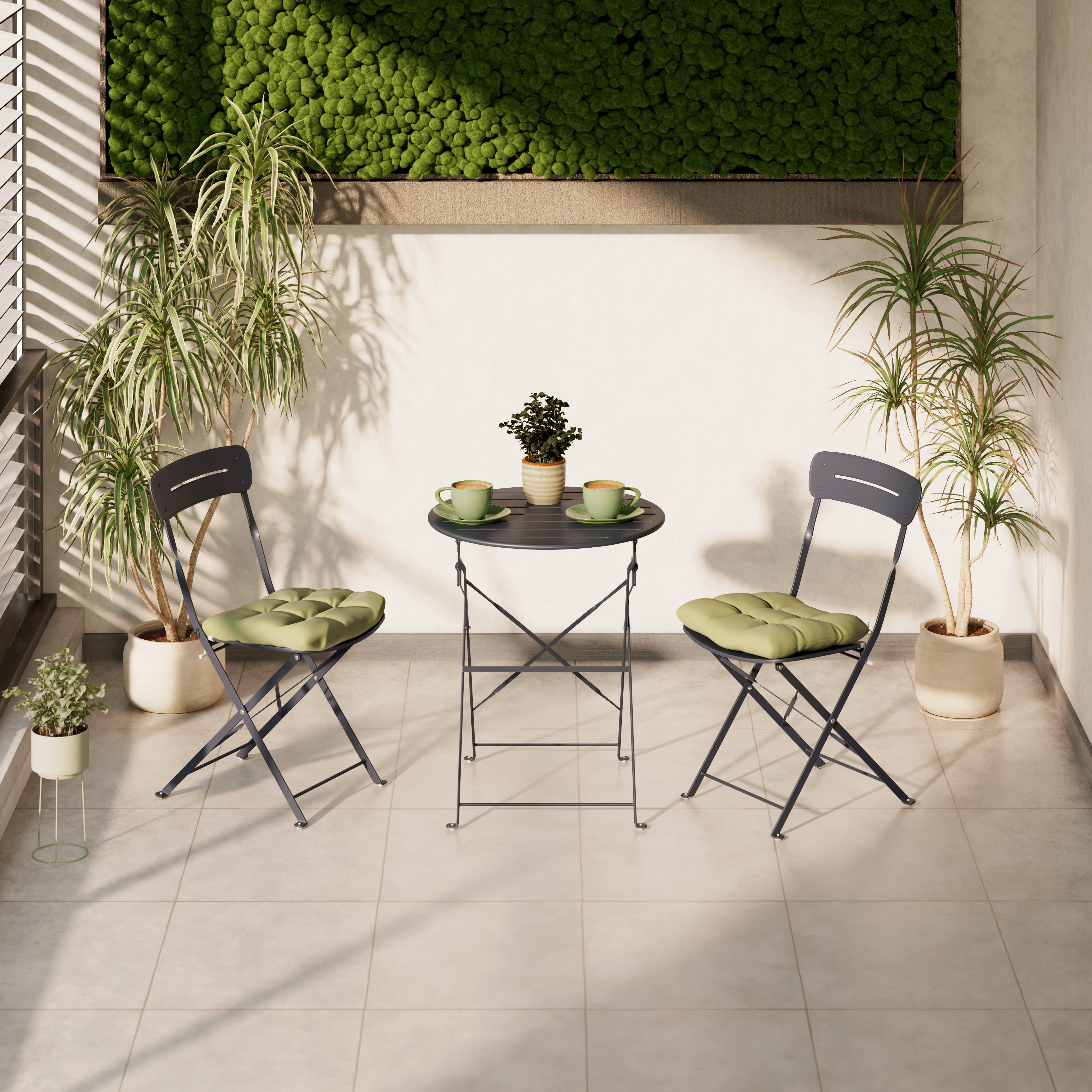 Balkonset Paris 3-tlg. Stahl In Anthrazit