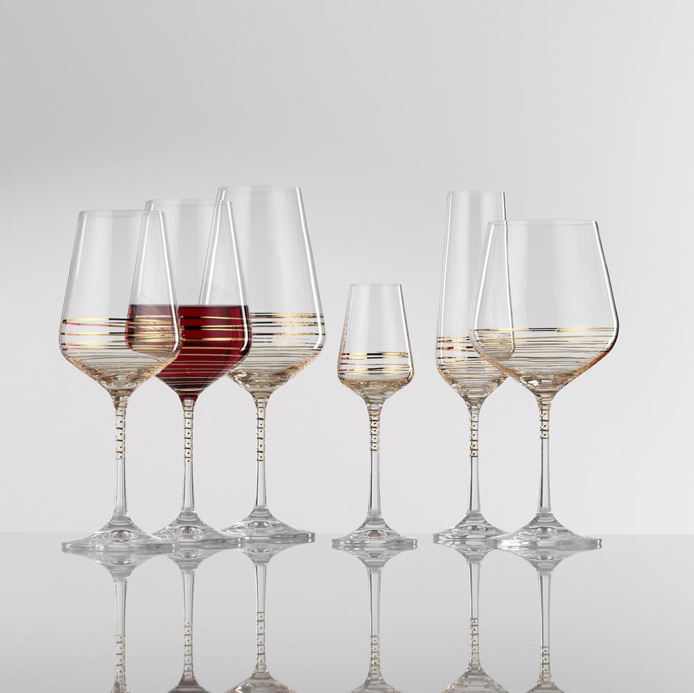 Pohár na biele víno Elegance ca. 350 ml - čiré/barvy zlata, Moderní, sklo (0,35l) - Bohemia