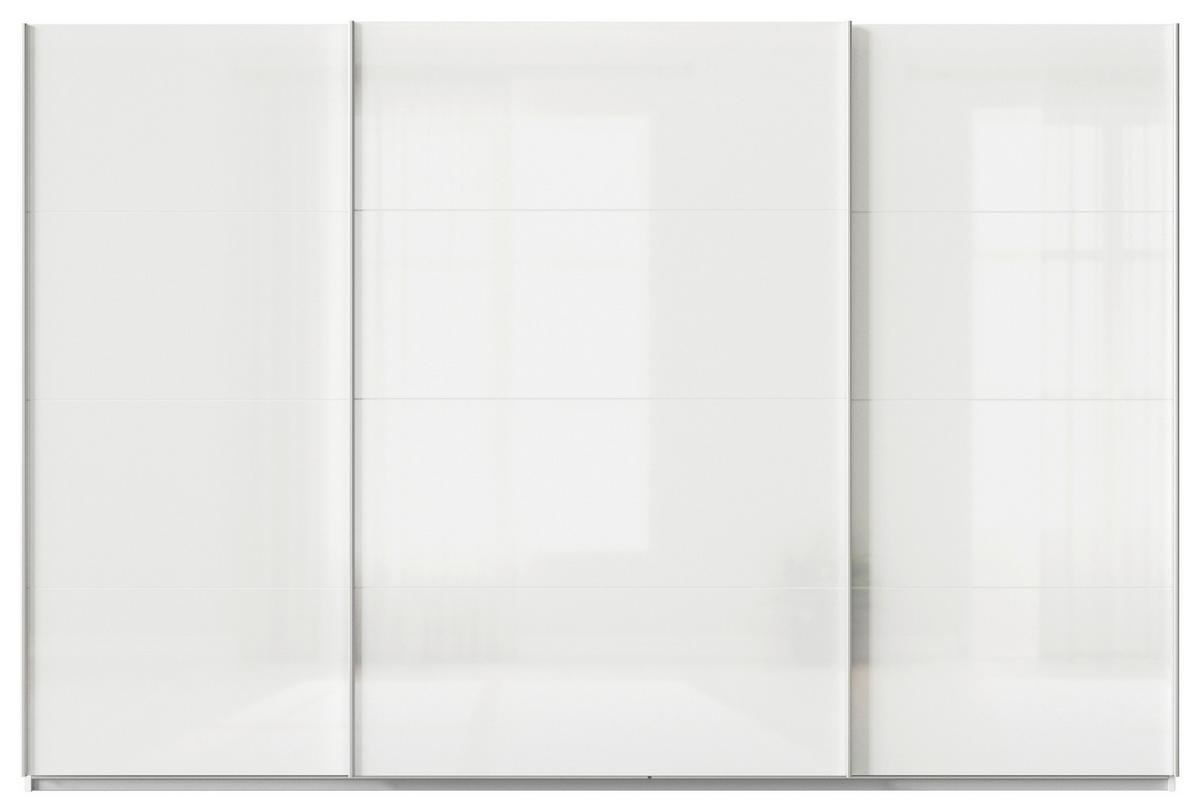 Tolóajtós Szekrény Feldkirch 315/210 Cm - magasfényű fehér/fehér, Modern, faalapú anyag (315/210/62cm)