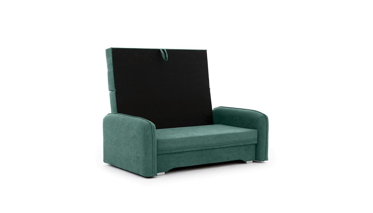 Schlafsofa Laine Mintgrün B: 155 cm - Silberfarben/Mintgrün, Design, Textil (155/105/75cm) - MID.YOU