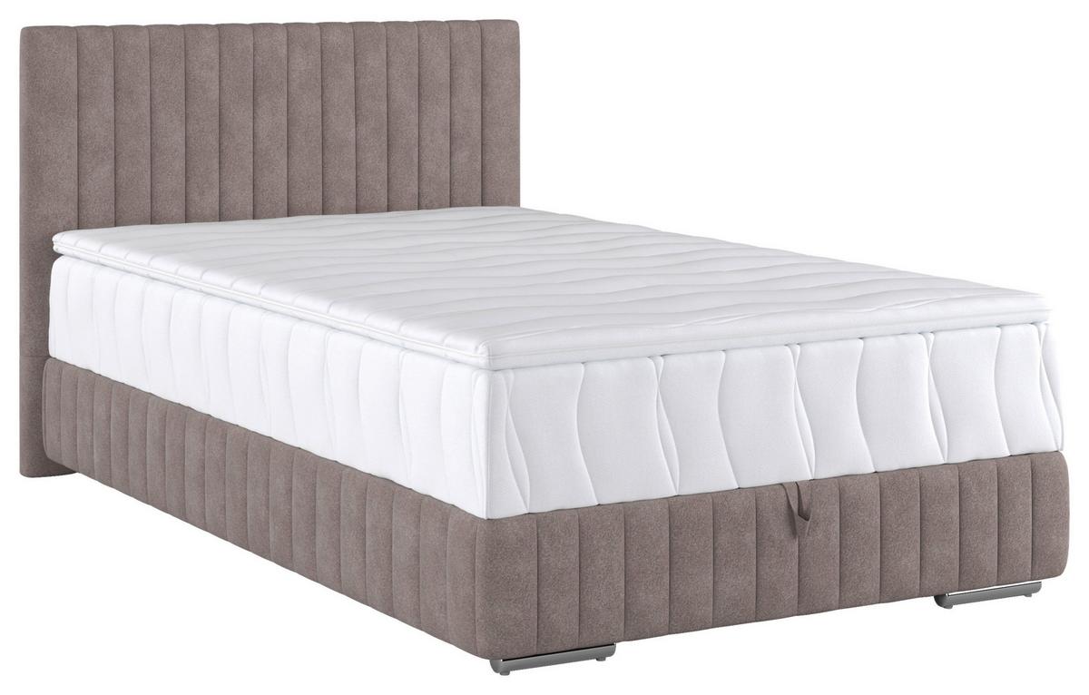 Box-ágy Beetle 120/200 Cm - szürke, Modern, faalapú anyag/textil (120/200cm)