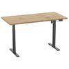 Schreibtisch E-Lona Honigeiche B: 50 cm - Honigeiche/Schwarz, Design, Holzwerkstoff/Metall (110/50/71cm) - MID.YOU