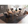 Armlehnstuhl Sarander Anthrazit/Eiche Gepolstert - Eichefarben/Anthrazit, Natur, Holz/Textil (62/87/65cm) - MID.YOU