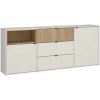 Kommode Samm Eichefarben, Beige B: 203,6 cm - Eichefarben/Beige, Trend, Holzwerkstoff (203,6/86,5/40cm)