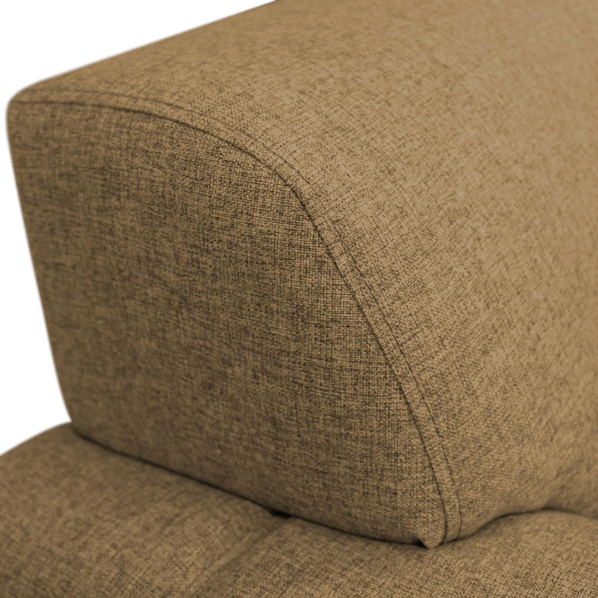 Ecksofa Delux Gelb Mit Schlaffunktion Ottomane Links - Gelb/Silberfarben, Design, Textil (266/266cm) - Livetastic