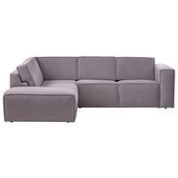 Ecksofa Dice Grau 220x275 Cm - Schwarz/Grau, MODERN, Textil (220/275cm) - Trendmanufaktur