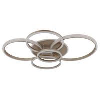 LED-DECKENLEUCHTE 48467-70CH LORELEI - Klar/Champagner, Design, Kunststoff/Metall (110/88/12cm) - Globo
