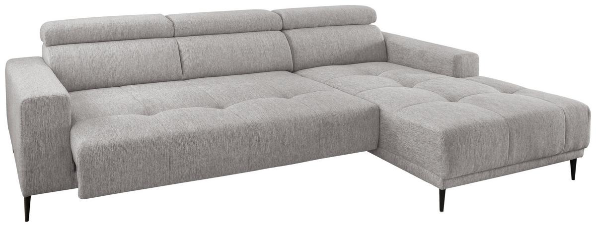 Ecksofa Intera, Grau S: 276x188 Cm - Schwarz/Grau, KONVENTIONELL, Textil (276/188cm) - Livetastic