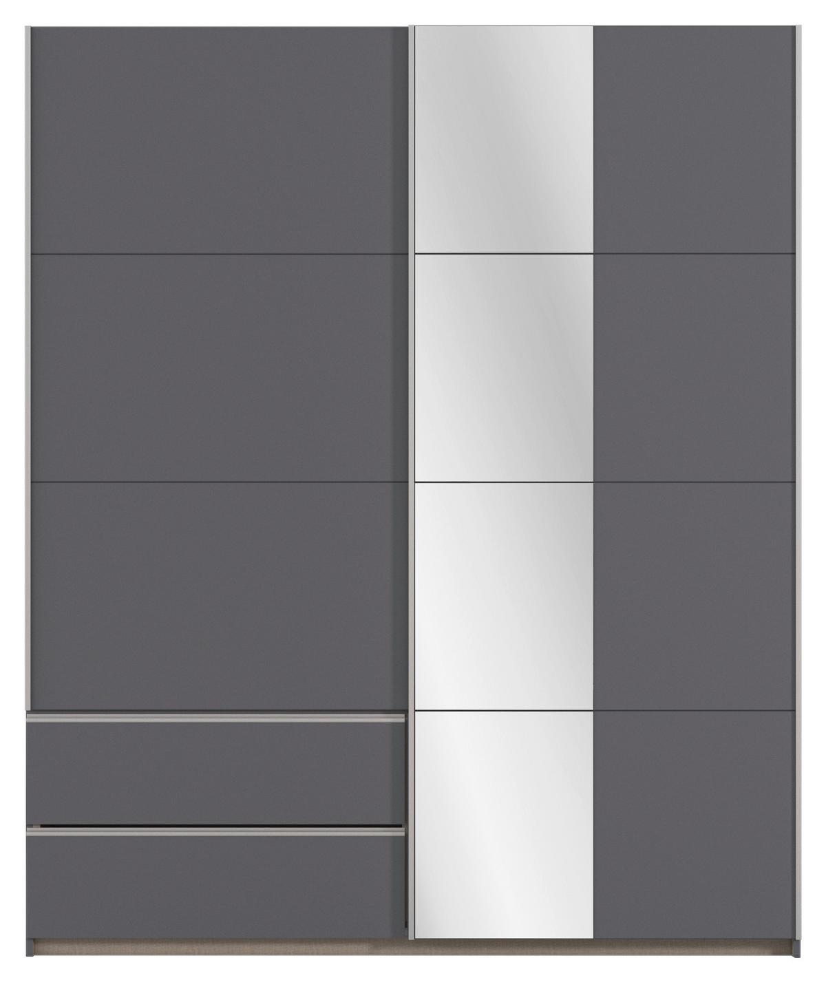 Schwebetürenschrank Stoke Grau B: 175 Cm - Grau, MODERN, Holzwerkstoff (175/210/59cm) - Rauch Möbel