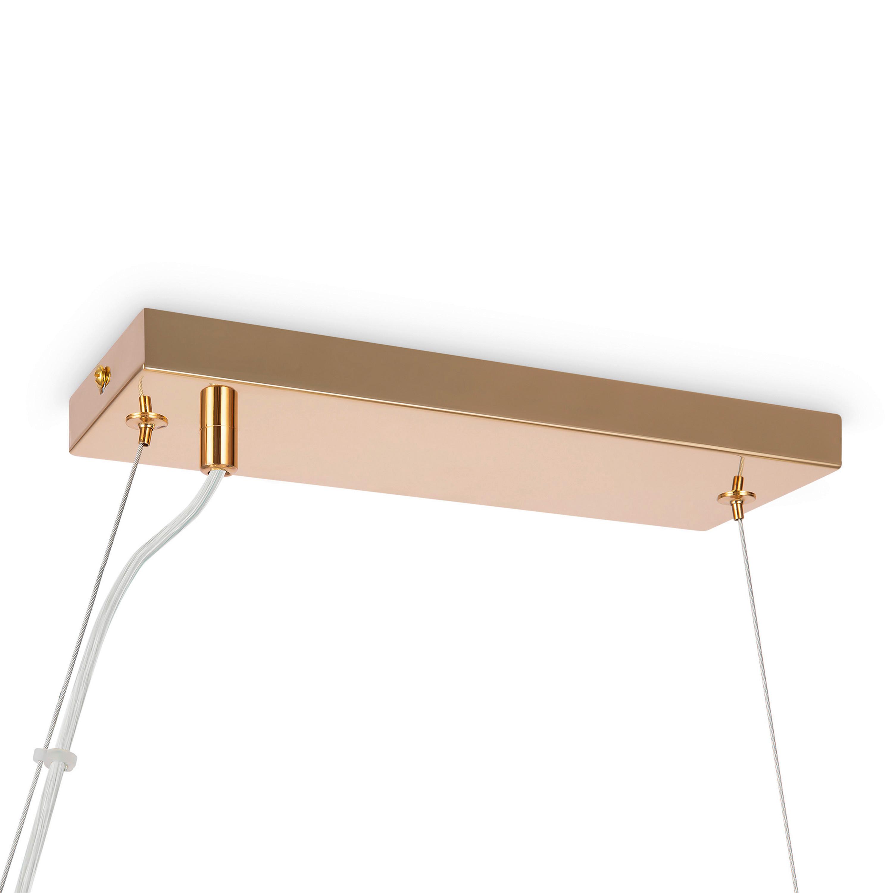 Pendelleuchte Dallas - Goldfarben, Trend, Glas/Metall (23,8/22,8/123,5cm) - MAYTONI