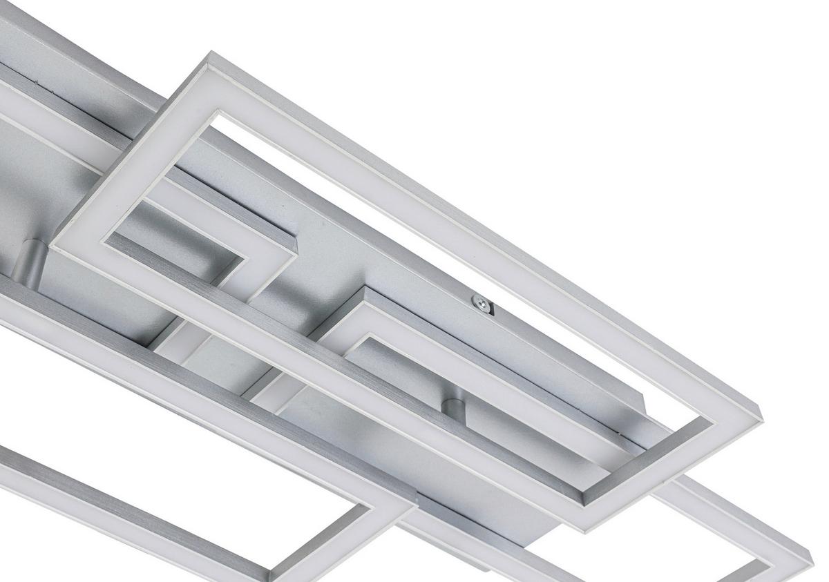 STROPNÉ LED SVIETIDLO MEGA - strieborná/niklová, Modern, kov/plast (72/28,4/8cm) - Mömax