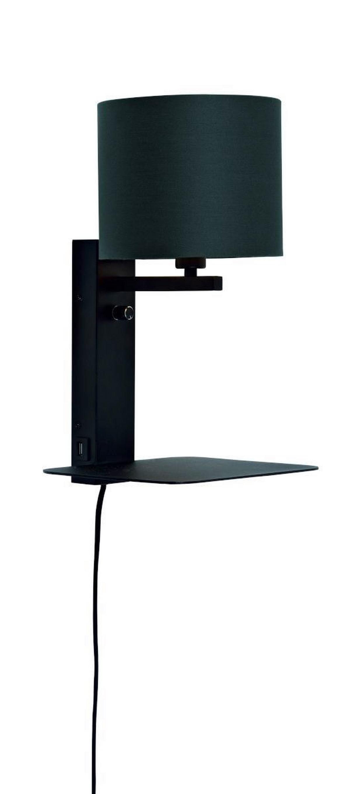 Wandleuchte Florence/Wm/B/1815/B - Schwarz, Trend (24/22/42cm) - It's about Romi