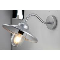 Außenwandleuchte Klampenborg - Silberfarben, KONVENTIONELL, Glas/Metall (27.5/25.5/42cm) - Elstead Lighting