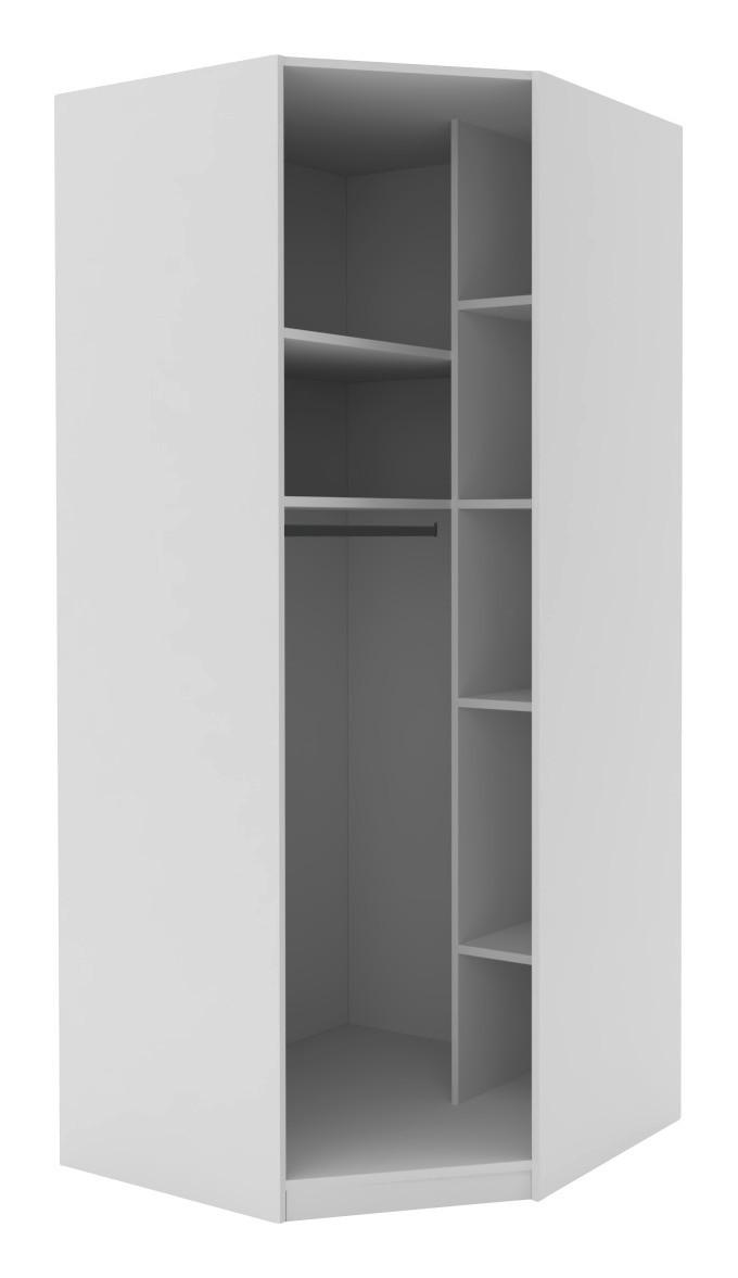 Korpus Rohové Skříně Unit - bílá, Moderní, kompozitní dřevo (91,1/210/91,1cm) - Ondega