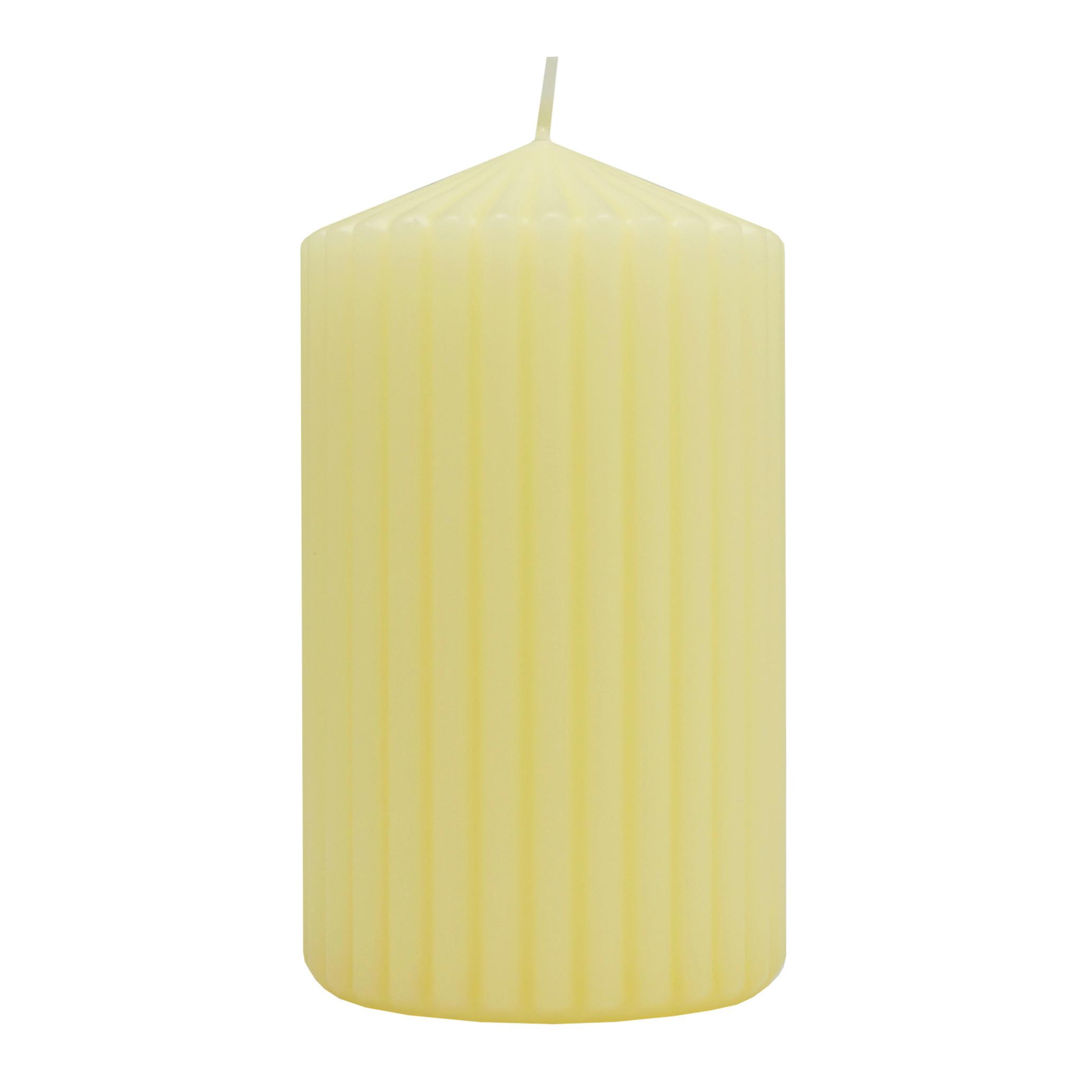 VÁLCOVÁ SVÍČKA LIONA - žlutá, parafín (7/12cm) - Mömax
