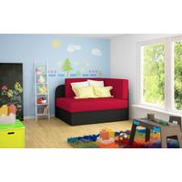 Récamiere Rosa Rechts Rot, Schwarz, B: 104 cm - Rot/Schwarz, Design, Textil (104/60/75cm) - MID.YOU
