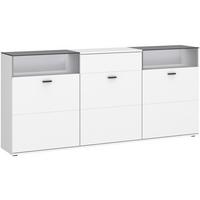 Sideboard Rion Weiß B: 180 Cm - Weiß, MODERN, Glas/Holzwerkstoff (180/84,7/38cm)