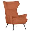 Ohrensessel Lorris - Rostfarben/Schwarz, KONVENTIONELL, Textil (83/110/92cm) - MID.YOU