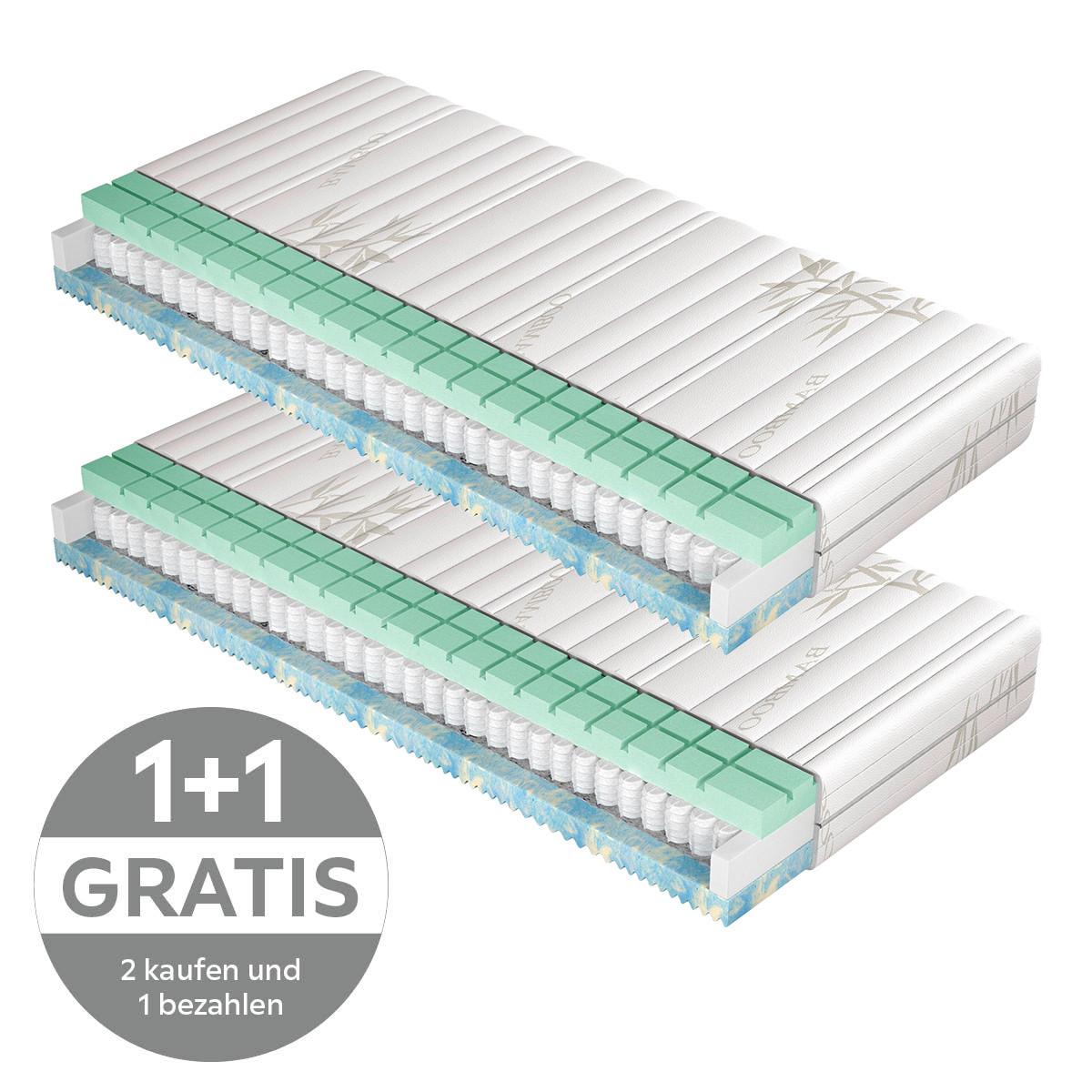 Taschenfederkernmatratze SPA 90x200 cm H2 H: 21 cm - Textil (90/200cm)