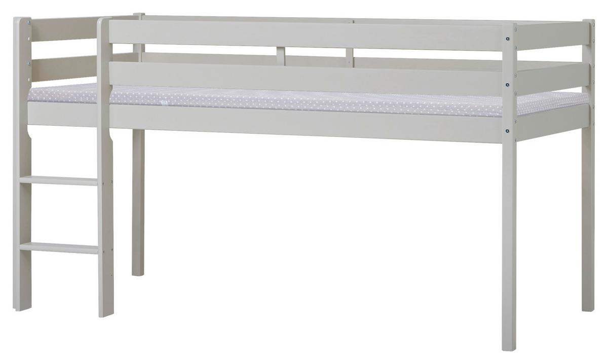 Hochbett Eco Comfort Grau, Lf: 90x200 cm - Naturfarben/Grau, MODERN, Holz (90/200cm) - MID.YOU