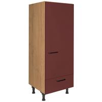 Geräteumbauschrank Easytouch - Eichefarben/Rot, MODERN, Holzwerkstoff (60/168/58cm) - Nobilia
