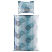 Bettwäsche 140x200 cm Rebecca Baumwolle Blau Kreise - Blau, ROMANTIK / LANDHAUS, Textil (140/200cm) - James Wood