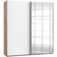 Schwebetürenschrank B: 200 Cm Level, Weiß/eiche Dekor - Eichefarben/Weiß, MODERN, Holzwerkstoff (200/216/65cm) - MID.YOU