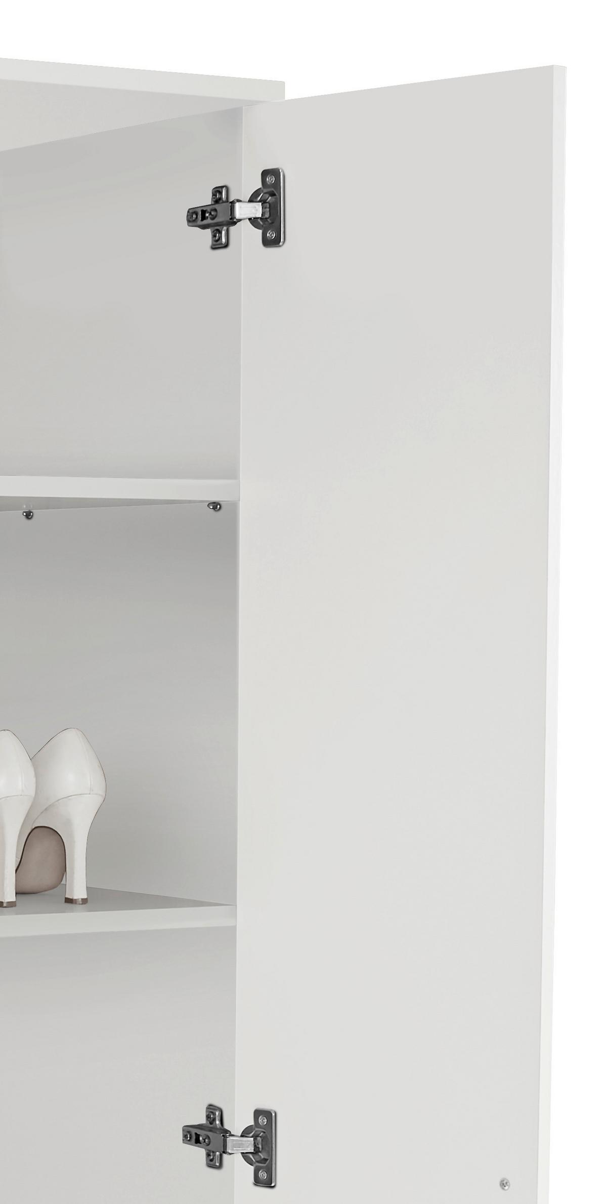 Schuhschrank Weiß B: 62,4 cm - Weiß, MODERN (62,4/178,6/35,4cm)
