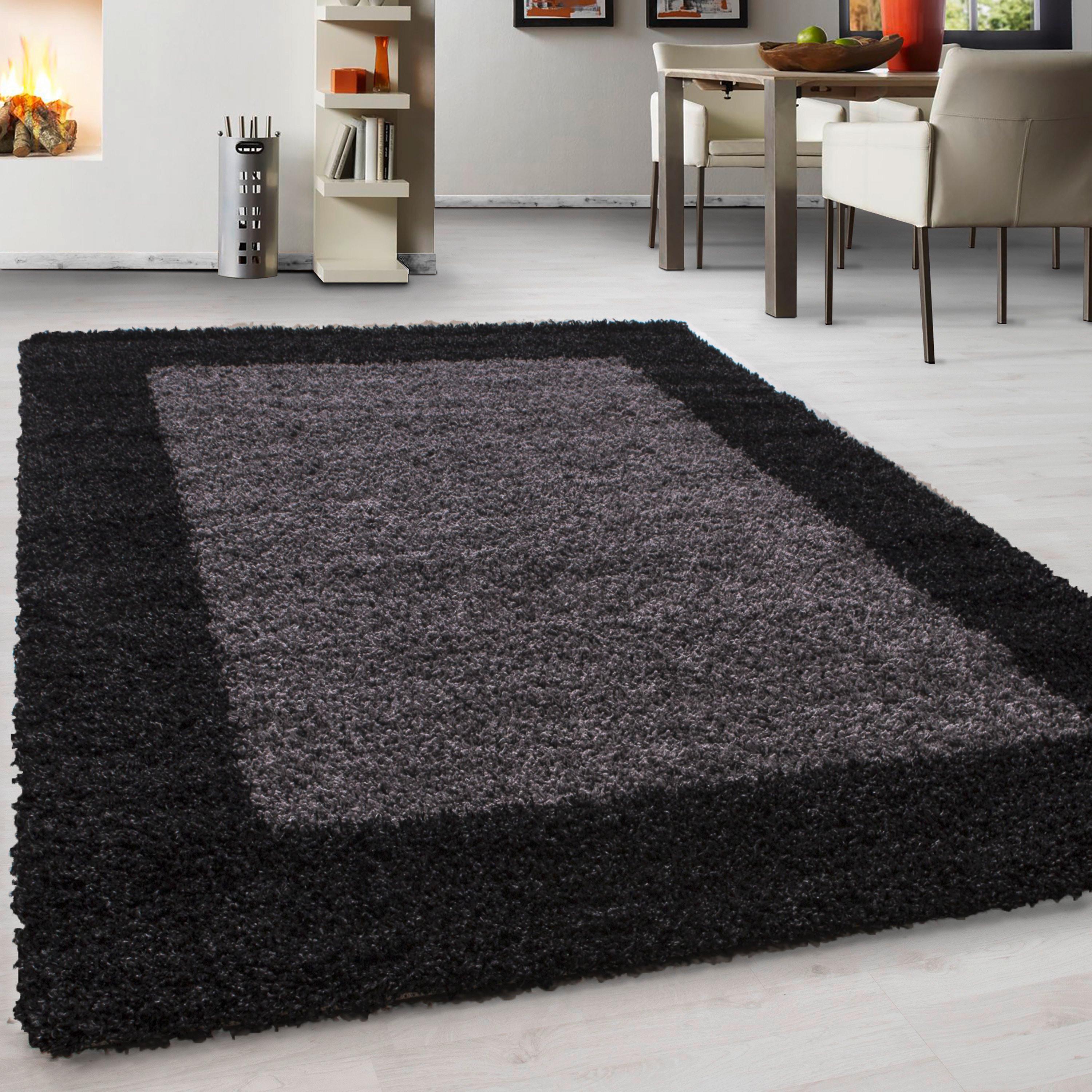 Hochflor Teppich Anthrazit Life 300x400 cm - Anthrazit/Grau, Trend, Textil (300/400cm)