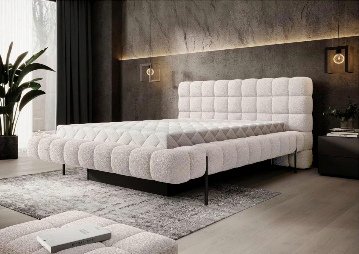 Polsterbett Magenta Beige Lf: 180x200 Cm - Schwarzbraun/Beige, MODERN, Holz (180/200cm) - MID.YOU