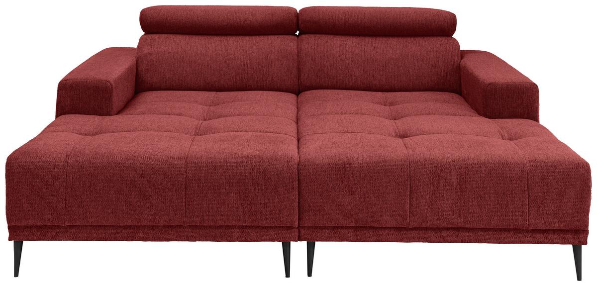 Ecksofa Intera, Rot S: 200x188 Cm - Rot/Schwarz, KONVENTIONELL, Textil (200/188cm) - Livetastic