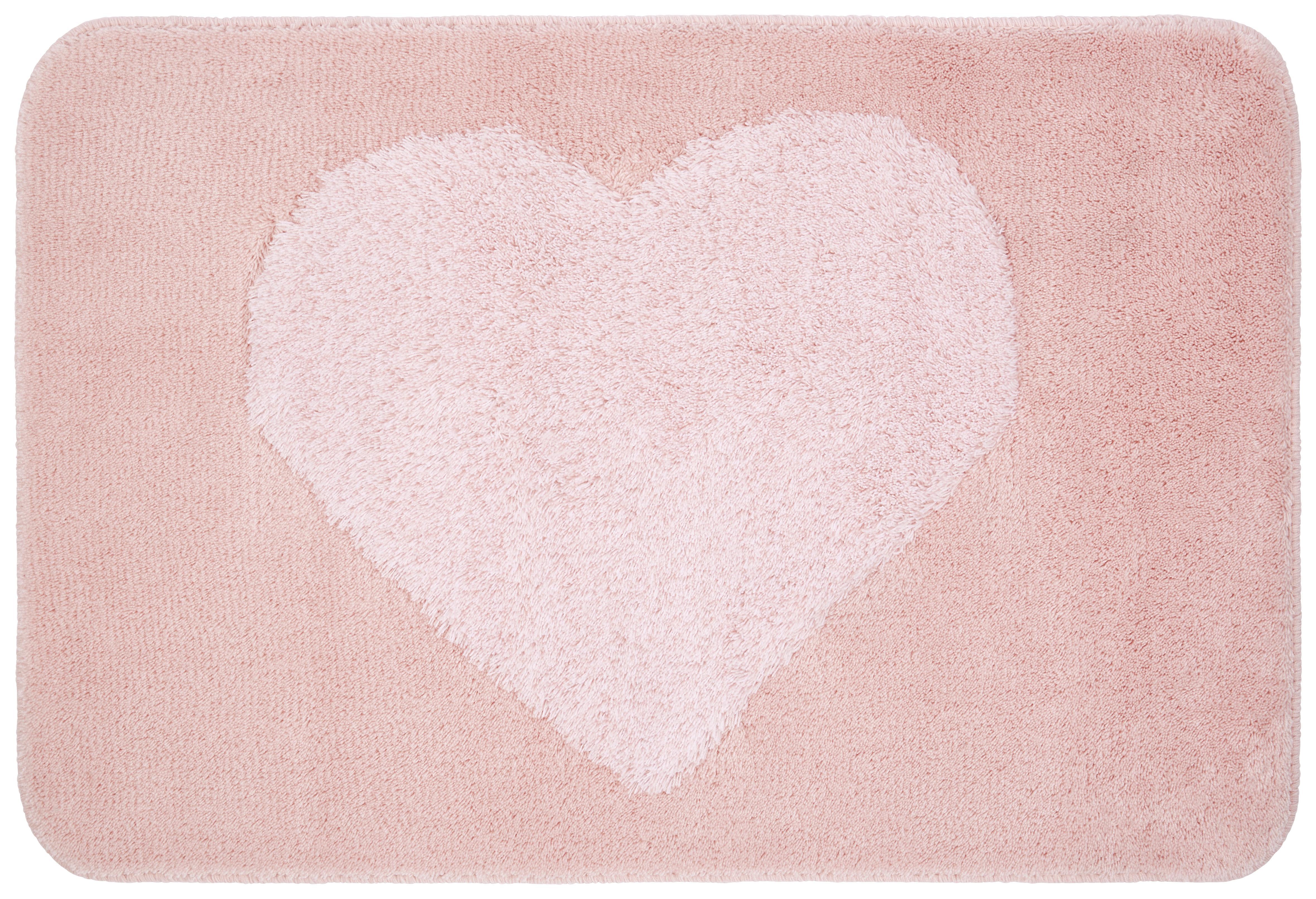 Badteppich Ronny, 60x90cm - Rosa, MODERN, Kunststoff (60/90cm) - Kleine Wolke