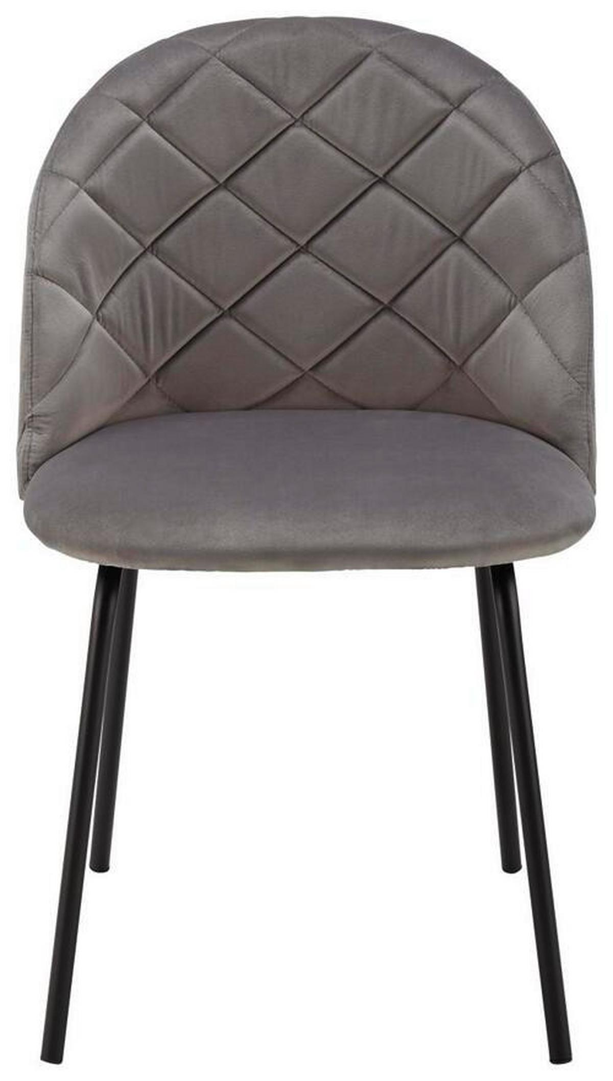 Židle Selina šedá - šedá/černá, Moderní, kov/dřevo (48,5/78/54cm) - Modern Living
