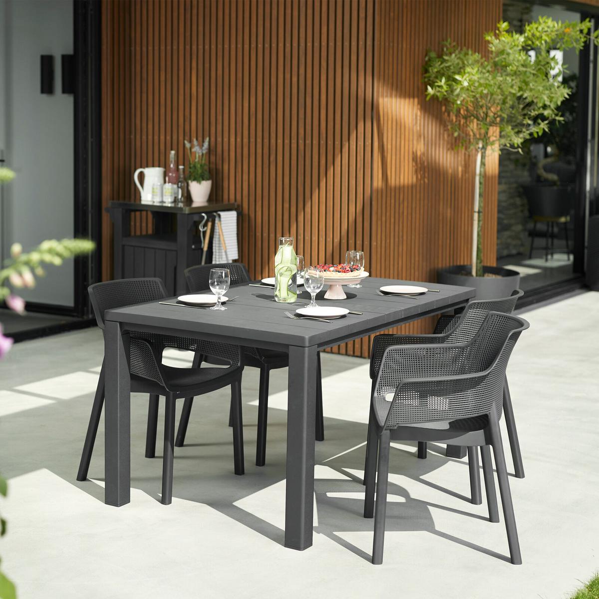 Záhradná stolička farba cappucino - cappuccino, Moderní, plast (53/61,5/78,4cm) - Mömax
