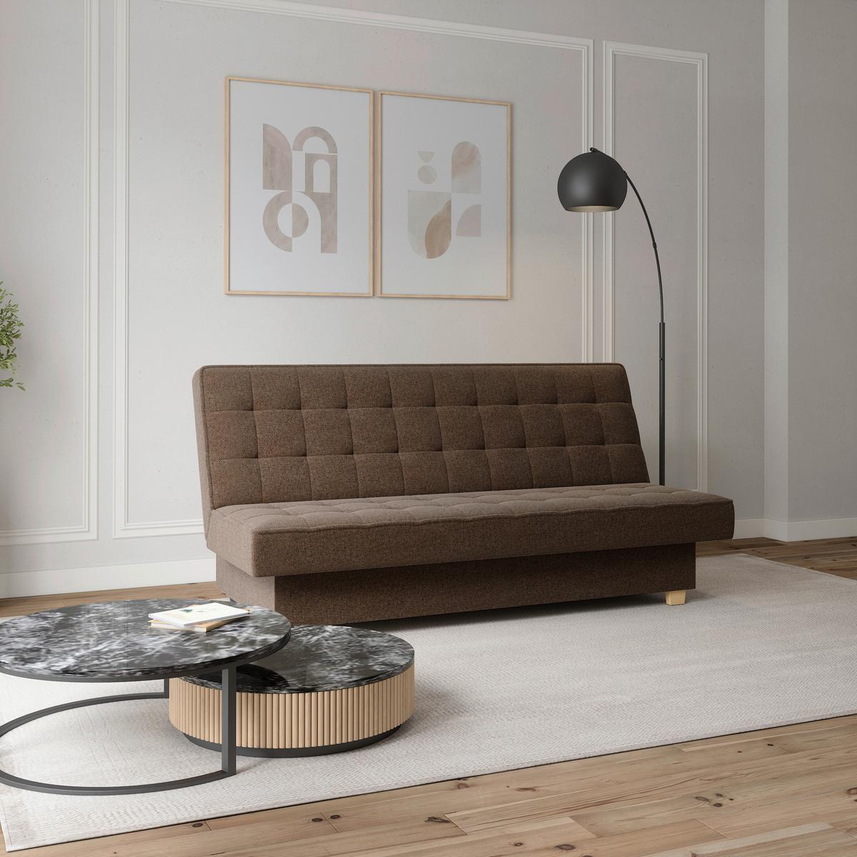 Schlafsofa Miko Braun B: 192 cm - Braun, Design, Textil (192/92/95cm) - MID.YOU
