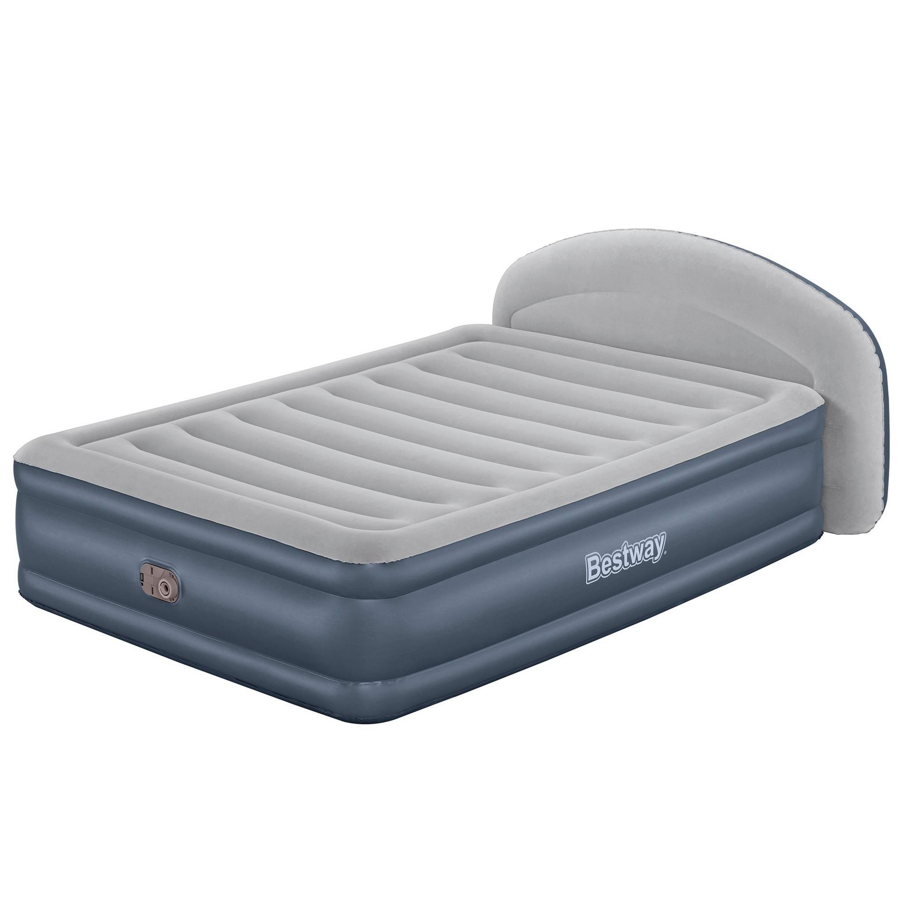 Luftbett Leon 229x152x84 Cm Bis 300kg, Inkl. Pumpe - Dunkelblau/Grau, KONVENTIONELL, Kunststoff/Metall (229/152/84cm) - Bestway