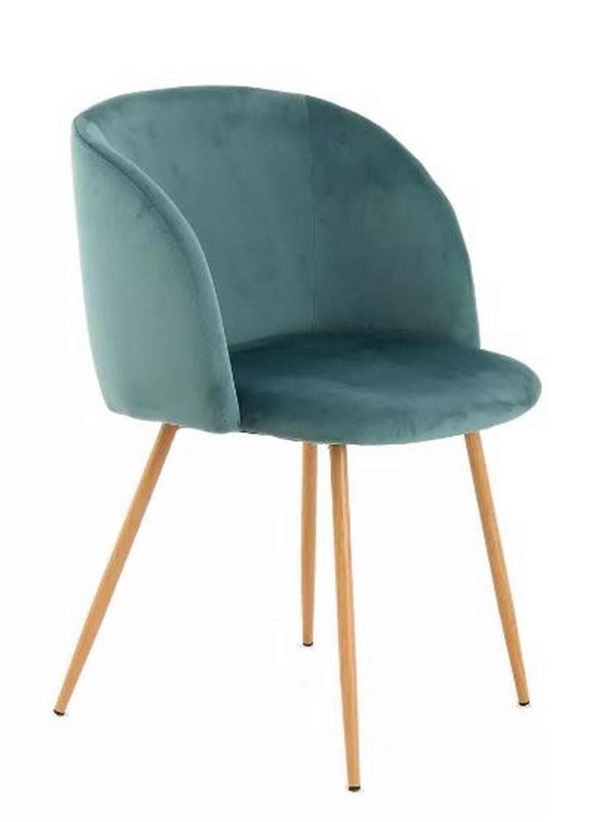 Schalenstuhl Celina Grün Gepolstert 2er-Set - Grün, Design, Kunststoff/Textil (54/84/56cm) - Kayoom