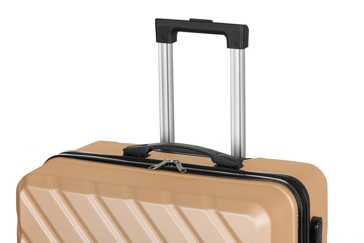 Reisekofferset Letizia - Roségold, KONVENTIONELL, Kunststoff/Textil - Ondega