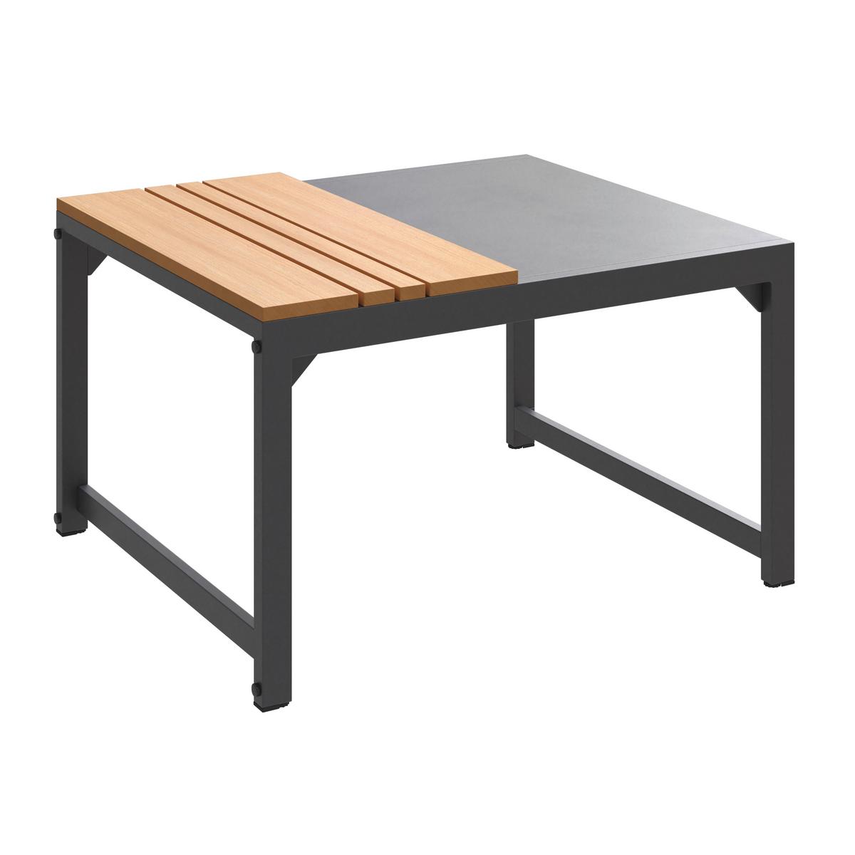 Loungegarnitur Rio - Anthrazit/Schwarz, MODERN, Kunststoff/Textil (226/156cm) - Beldano