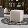 Hocker Bali Beige Sitz Gepolstert H: 42 Cm - Beige, MODERN, Textil (45/42/45cm)