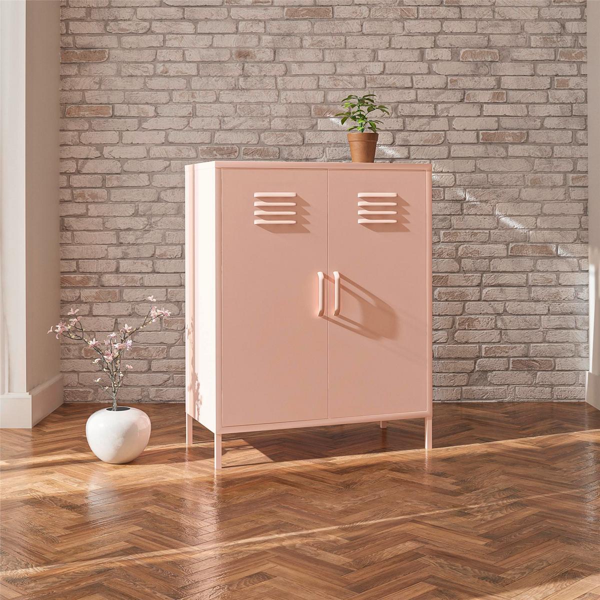 Highboard Mission District Pink B: 40 cm - Pink, Design, Metall (40/102/80cm) - MID.YOU